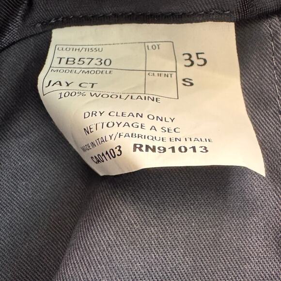 TED BAKER LONDON Men's Black Jay CT 100% Wool Flat Front Dress Pants Size 35 S - Picture 5 of 6